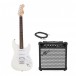 Squier Bullet Stratocaster HSS HardTail White & 15W Amp by Gear4music