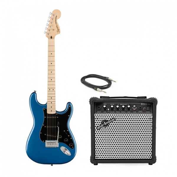 Squier Affinity Stratocaster Lake Placid Blue & 15W Amp by Gear4music
