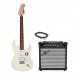 Squier Bullet Stratocaster HSS w/ Trem White & 15W Amp by Gear4music