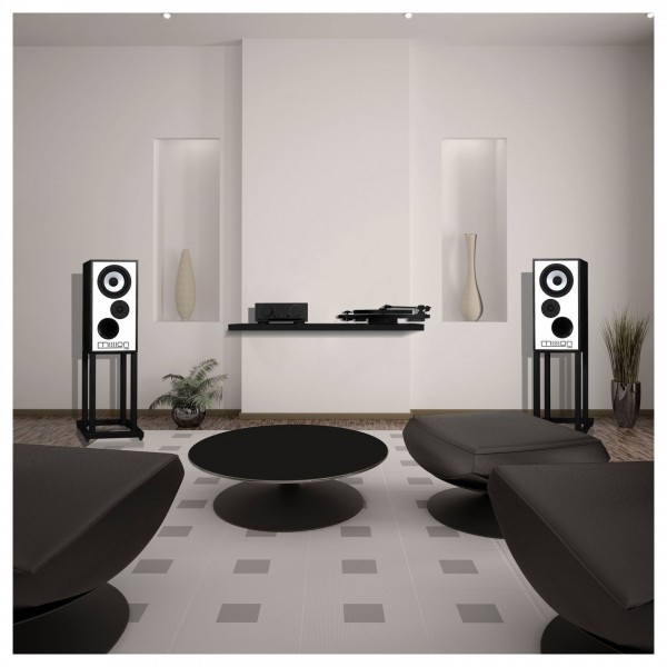 MISSION 700 Bookshelf Speakers (Pair), Black - Lifestyle