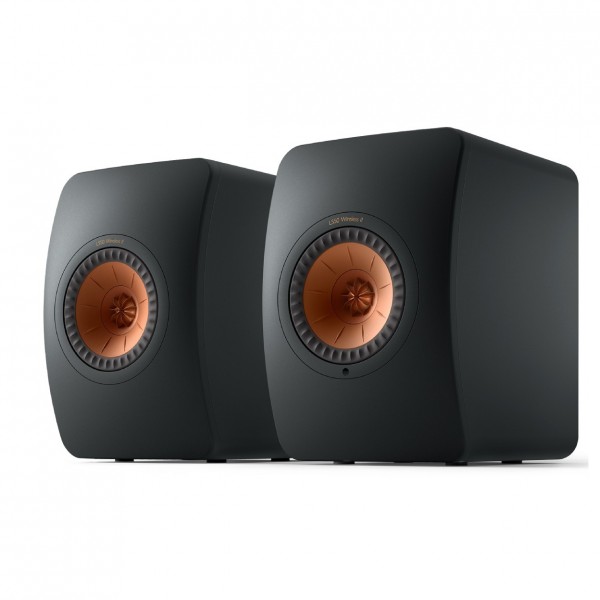 KEF LS50W MKII Wireless Speakers (Pair), Carbon Black (1)