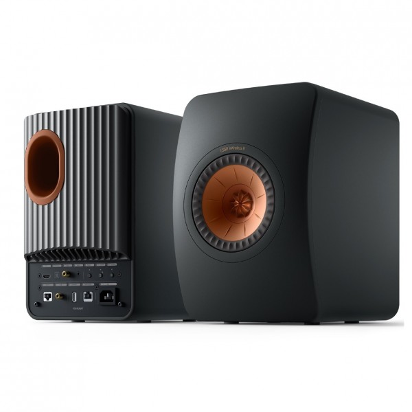 KEF LS50W MKII Wireless Speakers (Pair), Carbon Black (2)