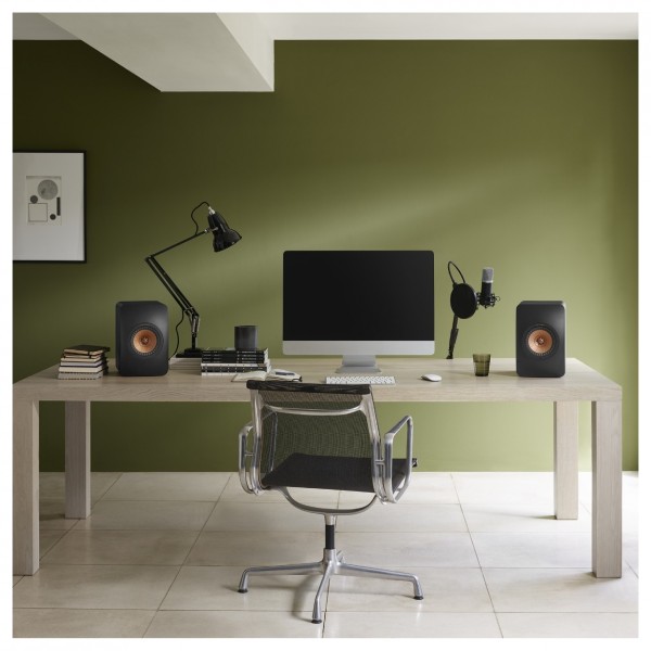 KEF LS50W MKII Wireless Speakers (Pair), Carbon Black (8)