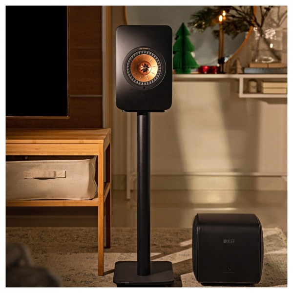 KEF LS50W MKII Wireless Speakers (Pair), Carbon Black (9)