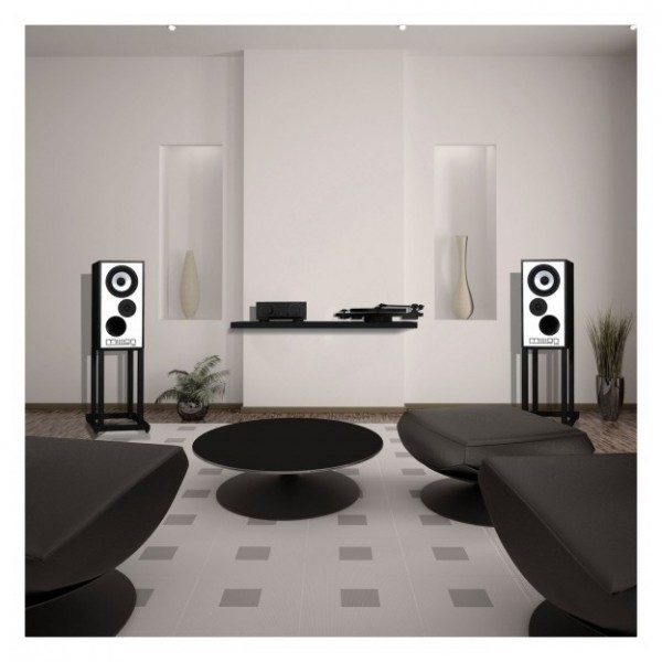 MISSION 700 Bookshelf Speakers (Pair), Black - Lifestyle