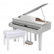 Roland GP607 Digital Grand Piano, Polished White with Matching Bench