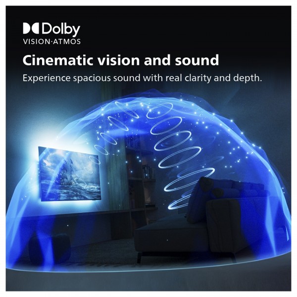 Philips Ambilight 58in Android 4K UHD Smart TV 58PUS8507 - Dolby