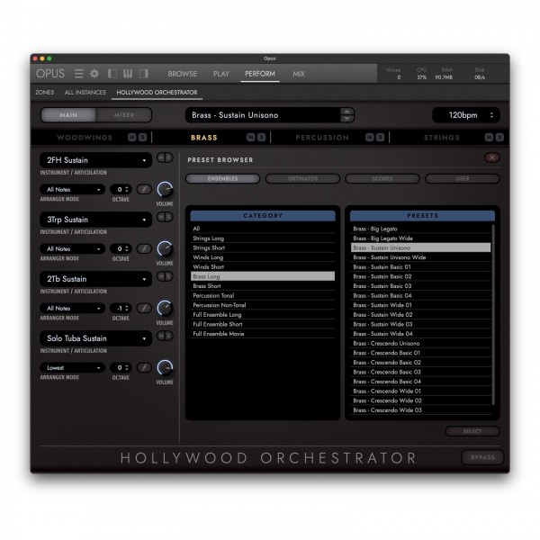 Eastwest Hollywood Orchestra Opus Edition - Preset