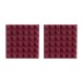 Gator Pack of 2 30cm Acoustic Foam Panels, Burgundy - Pair