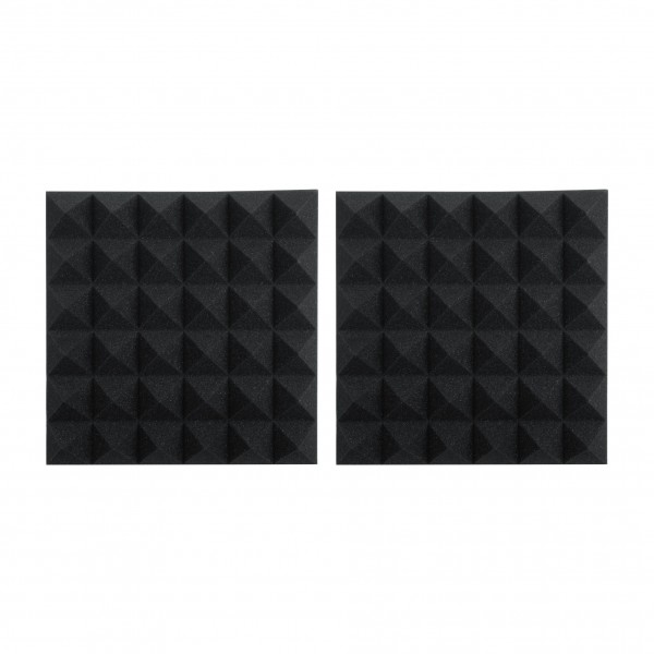 Gator Pack of 2 30cm Acoustic Foam Panels, Black - Pair