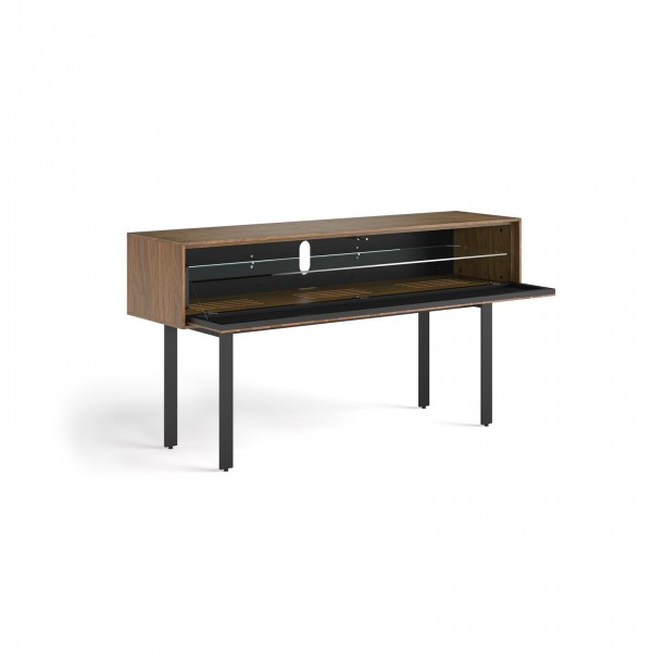 BDI Interval 7246 61" Media Console, Natural Walnut - Angle 1 Open