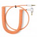 MyVolts Candycords 3.5mm Straight to Angled Coil Cable, Sunset Peach - Coiled Cable