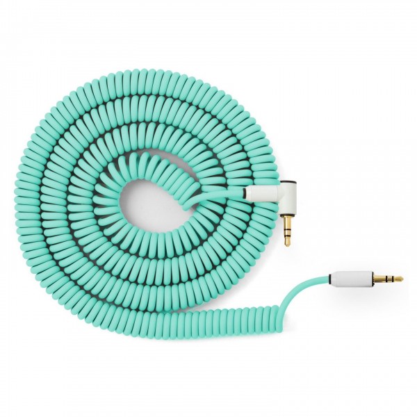 MyVolts Candycords 3.5mm Straight to Angled Coil Cable, Mint Green - Coiled Cable