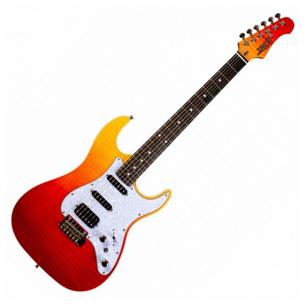 Jet Guitars JS-600 Ebony, Transparent Red