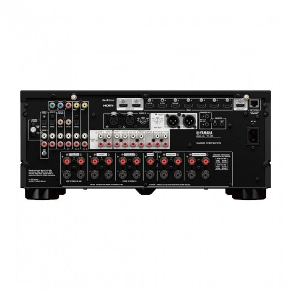 Yamaha RX-A6A Aventage 9.2 Channel AV Receiver, Black - Rear View