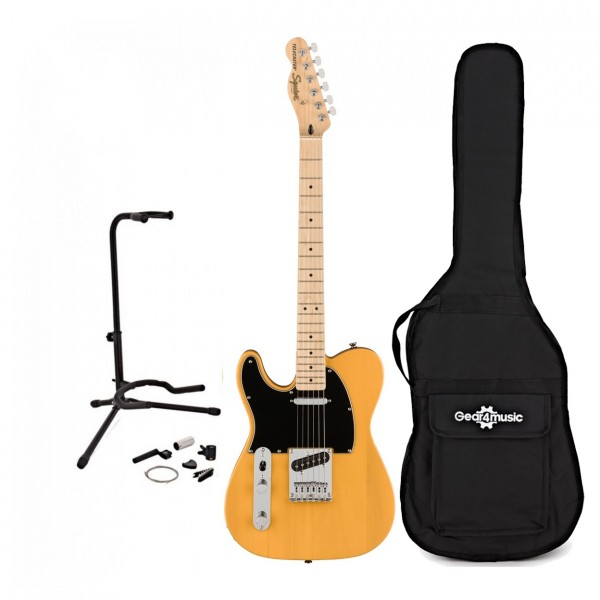 Squier Affinity Telecaster Left Handed MN, Butterscotch Blonde & Accesory Pack