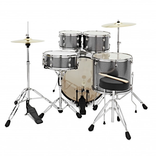 BDK-22 Rock Drum Kit by Gear4music, Silver Sparkle