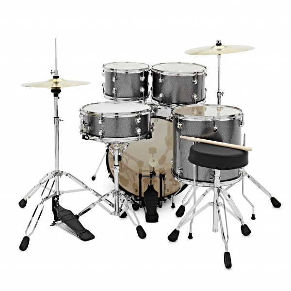 BDK-20 Fusion Drum Kit by Gear4music, Silver Sparkle