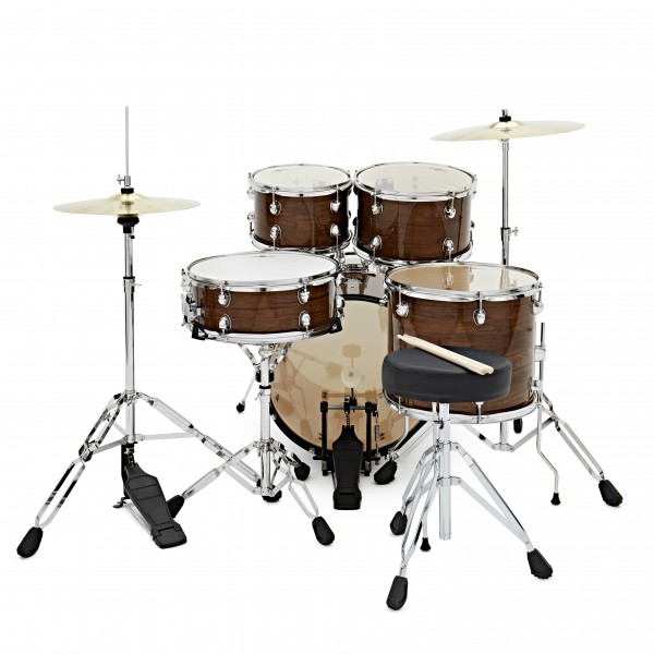 BDK-18 Jazz Drum Kit by Gear4music, Walnut