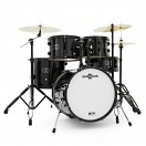 BDK-18 Expanded Jazz Drum Kit by Gear4music, Black