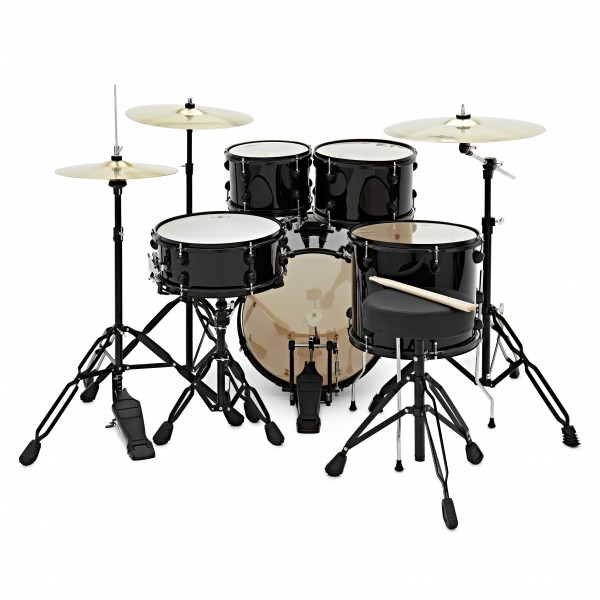 BDK-18 Expanded Jazz Drum Kit by Gear4music, Black