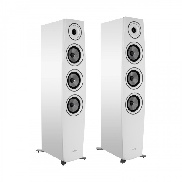 Jamo C 97 II Concert Series Floorstanding Speakers (Pair), White Front View