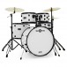 BDK-22 rozšírená súprava rockových bicích od Gear4music, biela