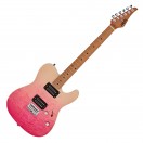 JET Guitars JT-450 Roasted Maple, Quilted Transparent Pink