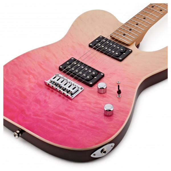Jet Guitars JT-450 Roasted Maple, Quilted Transparent Pink