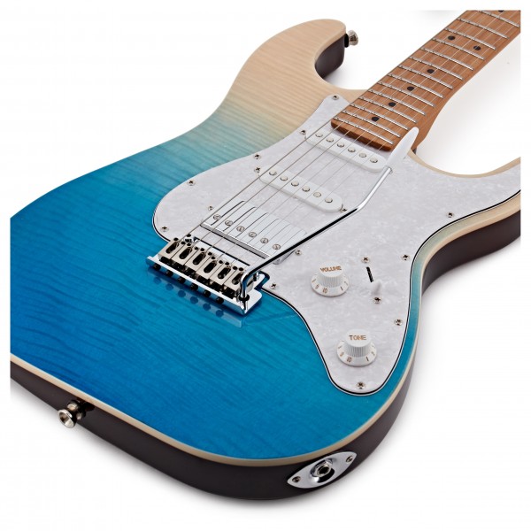 Jet Guitars JS-450 Roasted Maple, Transparent Blue
