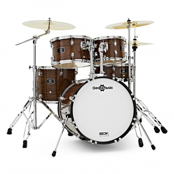 BDK-18 Jazz Expanded Drum Kit by Gear4music, Walnut