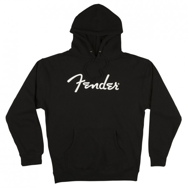 Fender Logo Hoodie, Black, L - Front