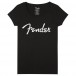 Fender Spaghetti Logo Women's Tee, Black, Medium - Front