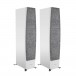 Jamo C 95 II Concert Series Floorstanding Speakers (Pair), White Front View With Covers