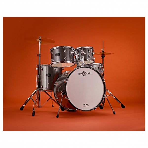 BDK-20 Fusion Drum Kit by Gear4music, Silver Sparkle