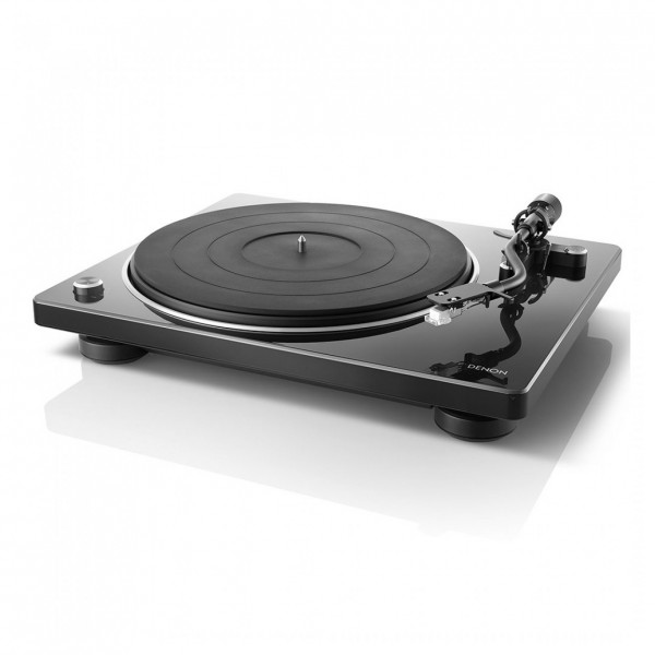 Denon DP-400 Hi-Fi Turntable, Black - Angle