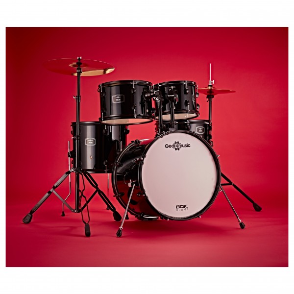 BDK-18 Expanded Jazz Drum Kit by Gear4music, Black