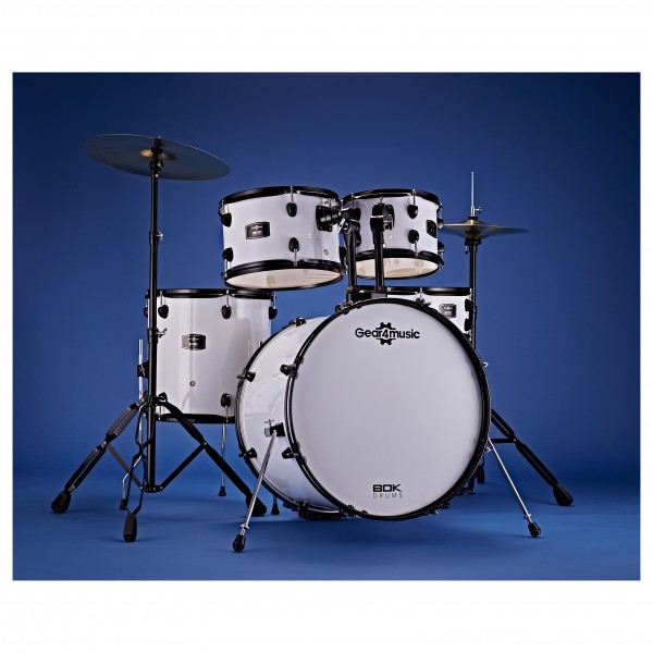 BDK-20 Expanded Fusion Drum Kit by Gear4music, White