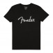 Fender Spaghetti Logo Men's Tee, Black, Front View XL
