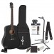 Fender CD-60S Acoustic WN, Black & Accessory Pack guitar