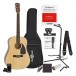 Fender CD-60 Dreadnought V3 Acoustic Guitar, Natural & Zubehör-Paket