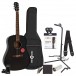 Fender CD-60 Dreadnought V3 Acoustic Guitar, Black & Accessory Pack