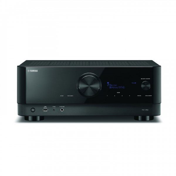 Yamaha RX-V6A 7.2 Channel AV Receiver, Black - Front View