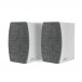 Jamo C 91 II Concert Series Bookshelf Speakers (Pair), White Front View With Covers