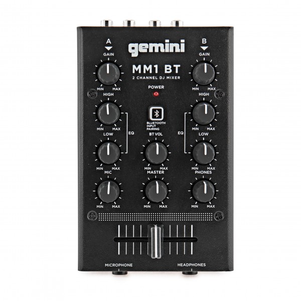 Gemini MM1BT 2 Channel Mini Mixer with Bluetooth