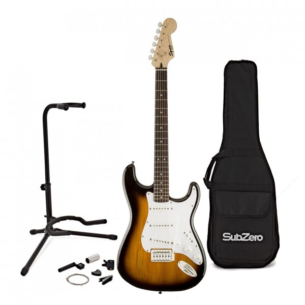 Squier Bullet Stratocaster w/ Trem, Brown Sunburst & Accesory Pack
