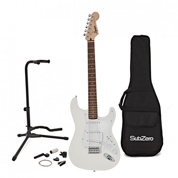 Squier Bullet Stratocaster w/ Trem, Arctic White & Accesory Pack