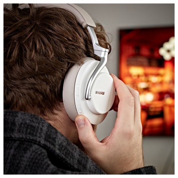 Shure AONIC 50 Premium Wireless Noise Cancelling Headphones, White