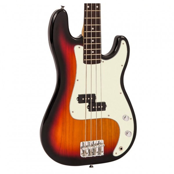 Vintage V40 Coaster Series Bass, 3 Tone Sunburst body