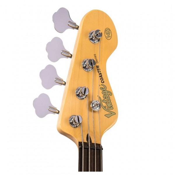 Vintage V40 Coaster Series Bass Pack, Vintage White headstock